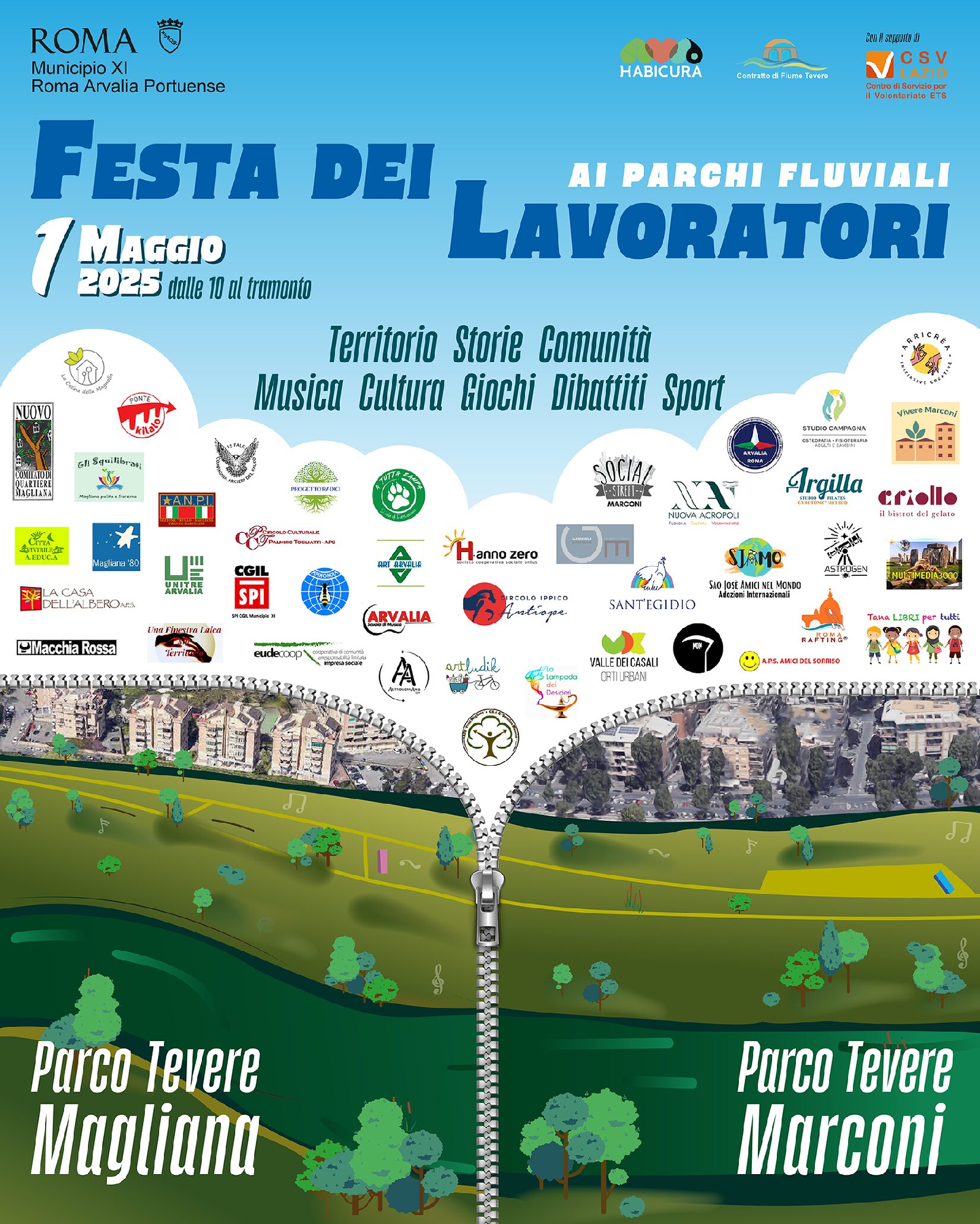 1 Maggio 2025 – FESTA DEI LAVORATORI al Parco Tevere Magliana